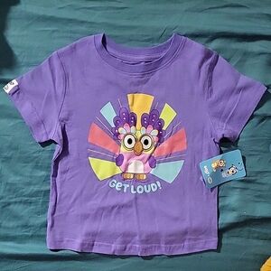 Bluey x CAMP Chatterbox Purple Kids TEE Size 2T - 12T